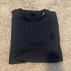 Black Striped Short Sleeve Tee
